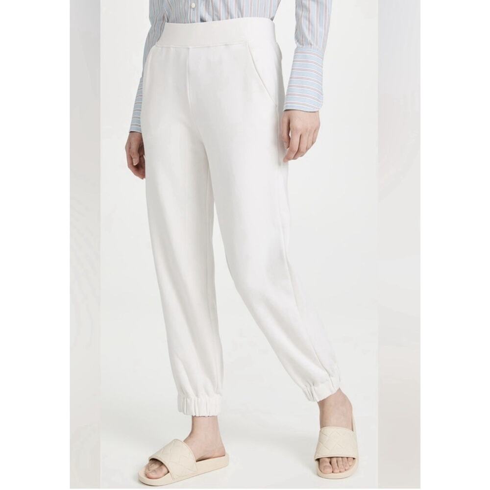 AYR The Cool Pants Joggers Womens L Seashell Ivory Cozy Luxury Lounge Travel